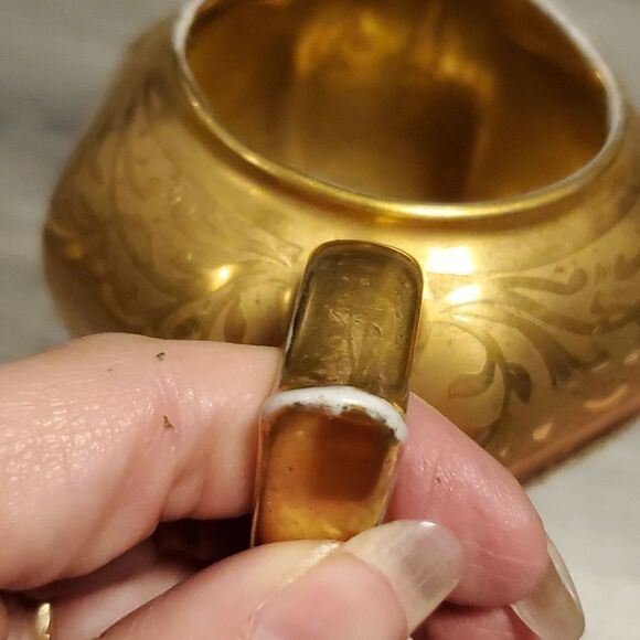 Vintage RARE Gold Sugar & Creamer Set - Picture 2 of 11